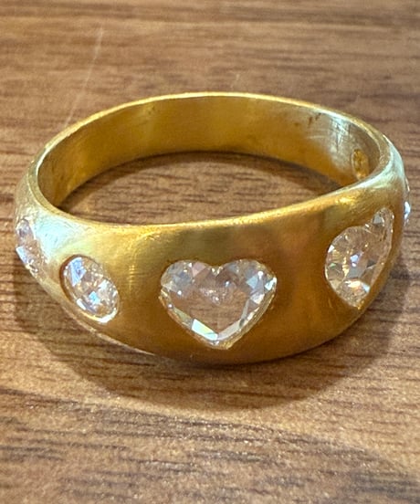 ご予約 Hima ヒマ 22Kgold ハートローズカット ダイヤモンド UFOリング