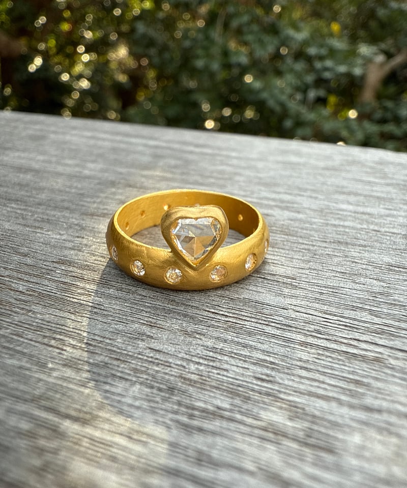 Hima ヒマ 22Kgold ダイヤモンド ハート pico pop ピコポップリング |