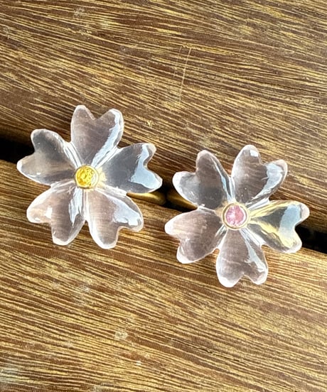 Hima ヒマ 22kgold 🌸🟡 ローズクォーツ 桜 SAKURA リング