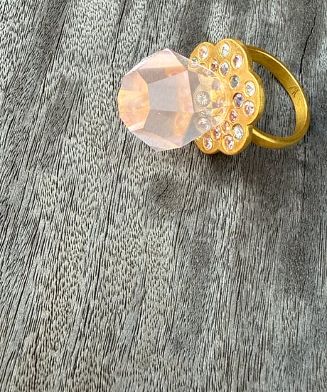 Hima ヒマ 22kgold スペシャル ピーチリングポップ ジュエルリング