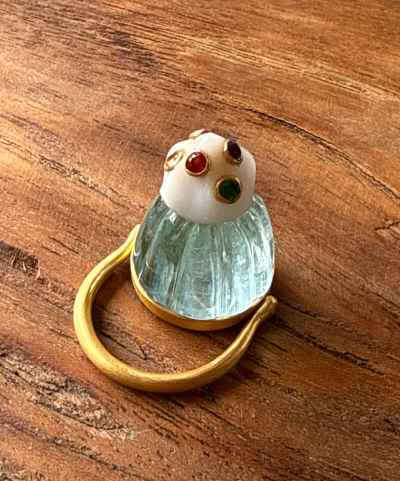 Hima ヒマ 22kgold ソーダゼリー アクアマリン リング | hima