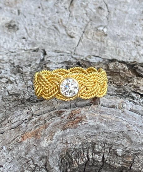 Hima ヒマ 22kgold キラキラ ブリリアントカット ダイヤモンドリング