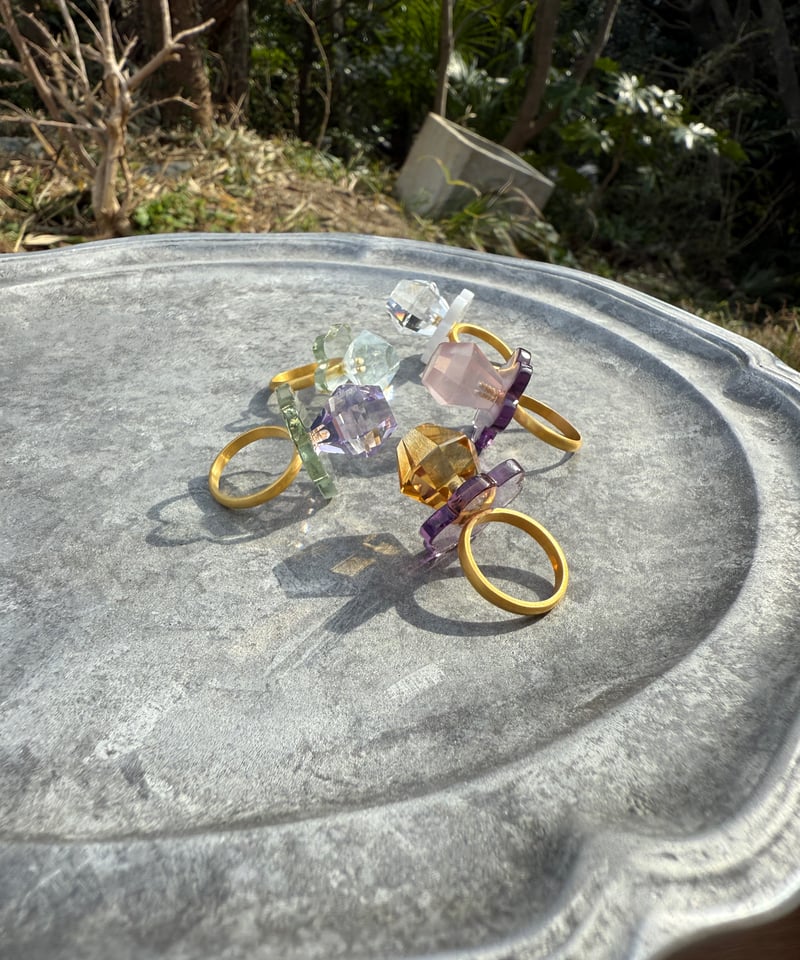 Hima ヒマ 22kgold クリスタル リングポップ ジュエルリング | hima