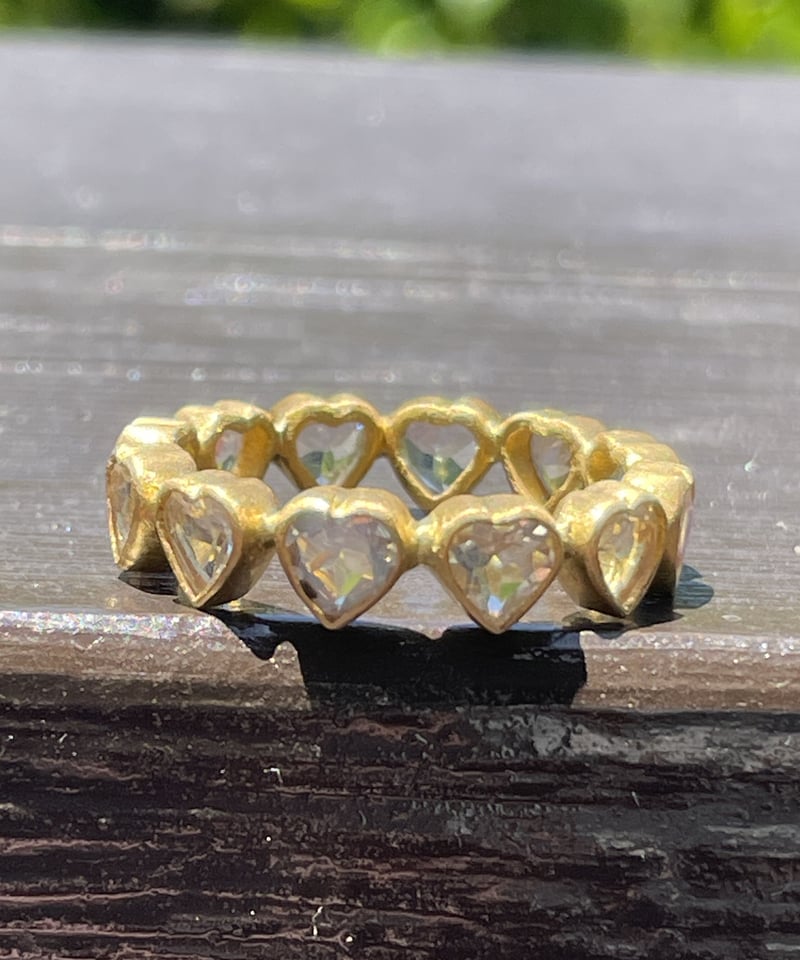 レインボームーンストーン　ハートシェイプ　アコヤパール　22K パールネックレス レインボームーンストーンハートシェイプアコヤパール22K パールネックレス