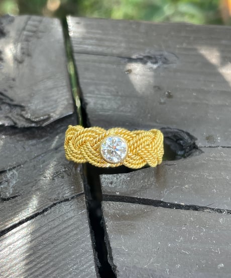 Hima ヒマ 22kgold キラキラ ブリリアントカット ダイヤモンドリング