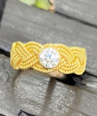 Hima ヒマ 22kgold キラキラ ブリリアントカット ダイヤモンドリング