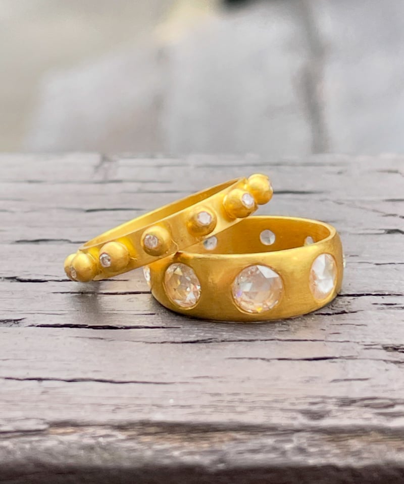 Hima ヒマ SPECIAL 22K ローズカット ダイヤモンド UFOリング | hima