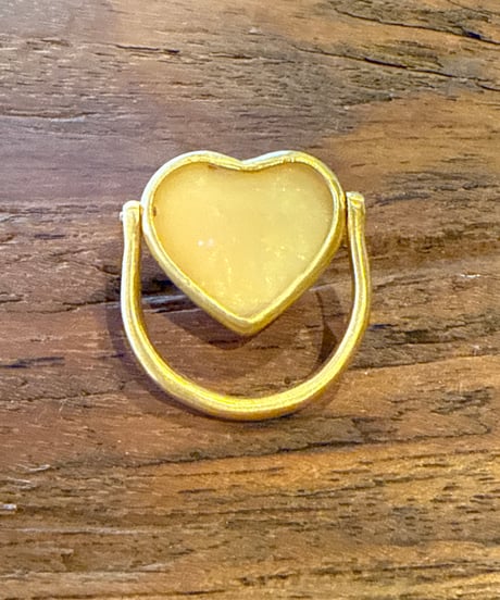 Hima ヒマ 22Kgold オーロラハート ハニカム オパール リング