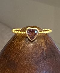 Hima ヒマ 22kgold ピンクサファイア ♡ リング