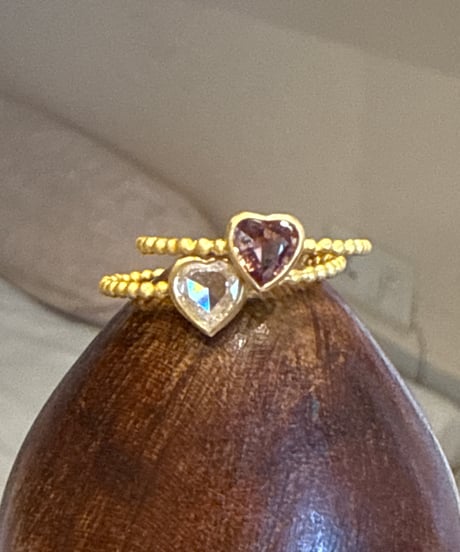 Hima ヒマ 22kgold ピンクサファイア ♡ リング