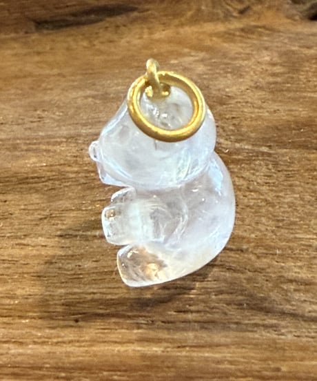9月お渡し Hima ヒマ 22kgold グミベア ムーンストーン ペンダント