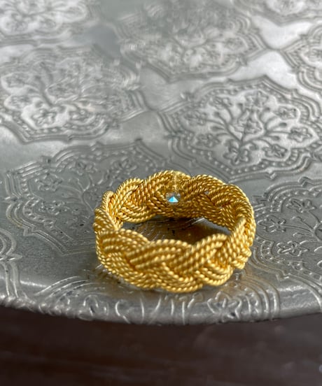 Hima ヒマ 22kgold キラキラ ブリリアントカット ダイヤモンドリング