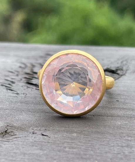 ご予約品　Hima ヒマ 22kgold ローズクォーツ リング