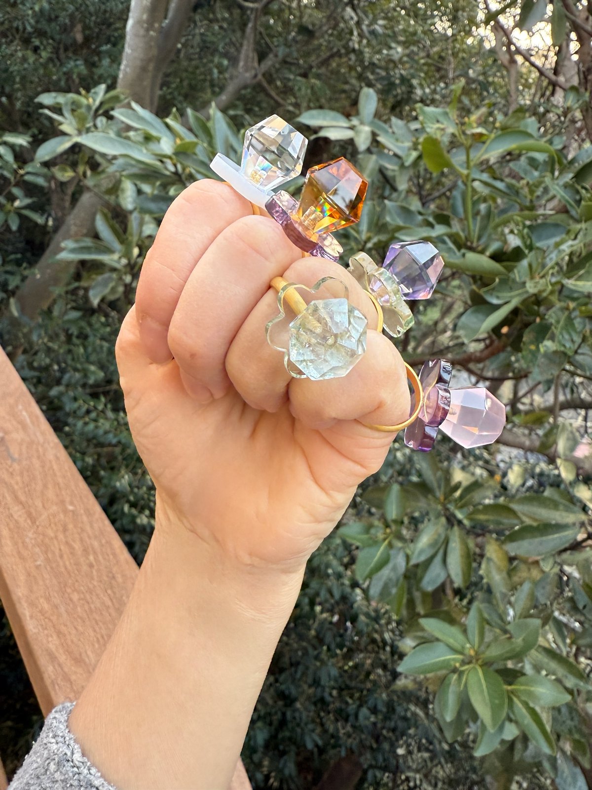 Hima ヒマ 22kgold クリスタル リングポップ ジュエルリング | hima