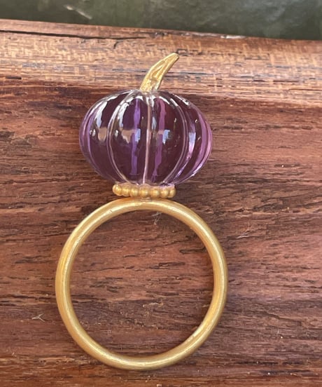 Hima ヒマ 22Kgold ハロウィン アメジスト パンプキン 🎃 リング