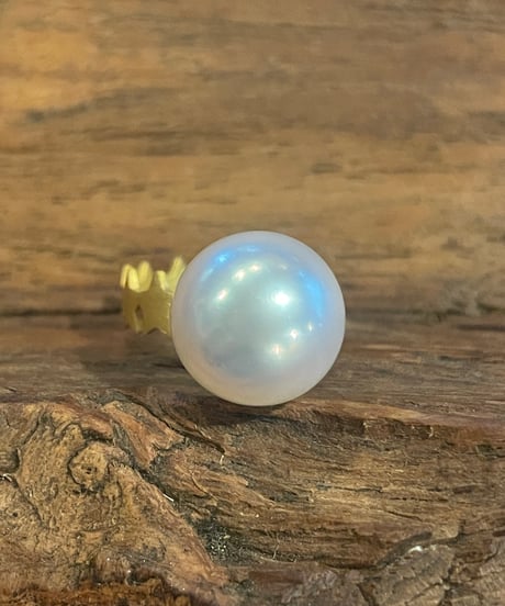 Hima ヒマ 22K 白蝶パール スター⭐️バンド リング