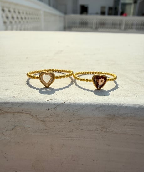 Hima ヒマ 22kgold ピンクサファイア ♡ リング
