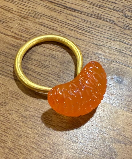Hima ヒマ 22kgold 缶詰みかん カーネリアン リング