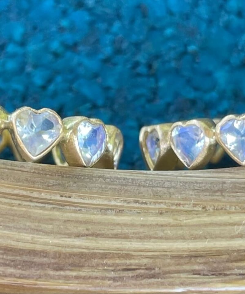 hima レインボームーンストーン ハートシェイプ リング hima レインボームーンストーン ハートシェイプ リング