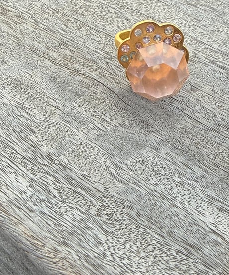 Hima ヒマ 22kgold スペシャル ピーチリングポップ ジュエルリング