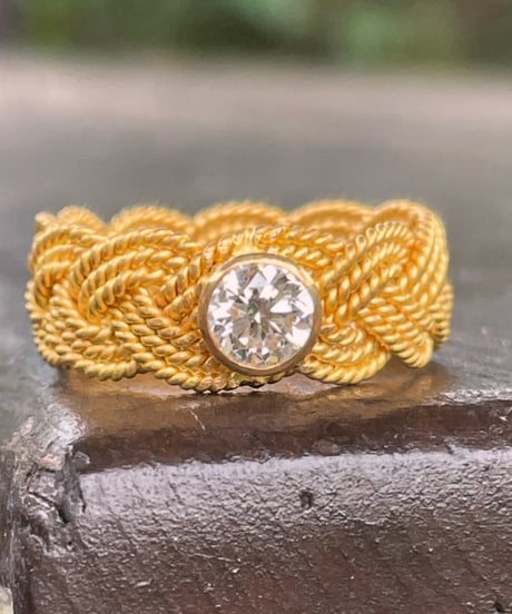 Hima ヒマ 22kgold キラキラ ブリリアントカット ダイヤモンドリング