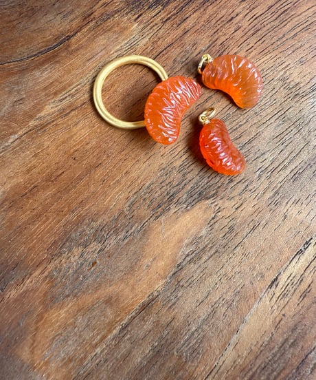 Hima ヒマ 22kgold 缶詰みかん カーネリアン リング