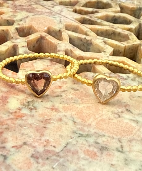 Hima ヒマ 22kgold ピンクサファイア ♡ リング