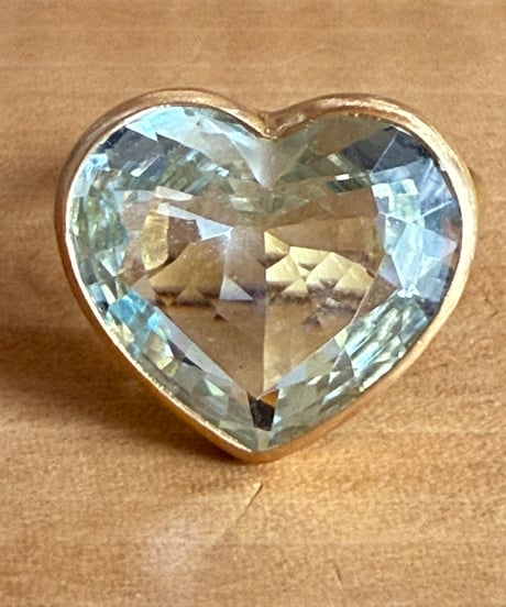 Hima ヒマ 22kgold 大粒 ハート アクアマリン♡ リング