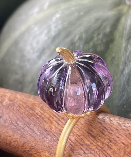Hima ヒマ 22Kgold ハロウィン アメジスト パンプキン 🎃 リング