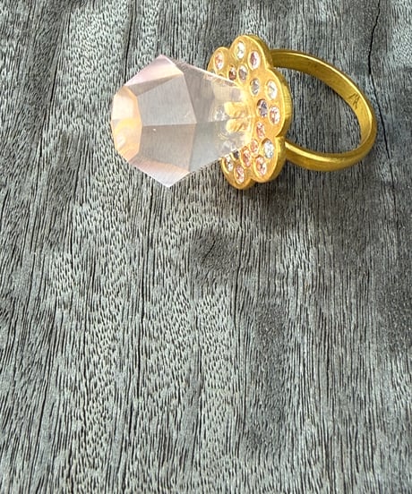 Hima ヒマ 22kgold スペシャル ピーチリングポップ ジュエルリング