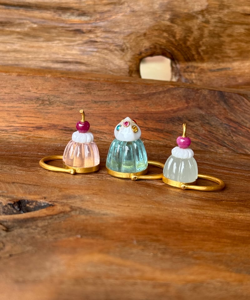 Hima ヒマ 22kgold ソーダゼリー アクアマリン リング | hima