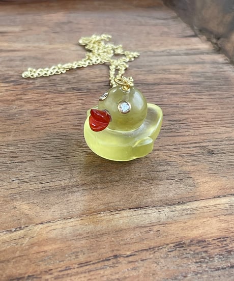 T様 ご予約 Hima ヒマ 22Kgold アヒル隊長 ペンダント レモンクォーツ