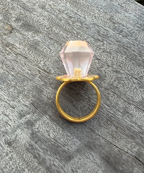 Hima ヒマ 22kgold スペシャル ピーチリングポップ ジュエルリング