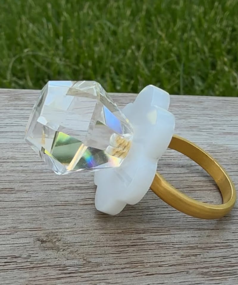 Hima ヒマ 22kgold クリスタル リングポップ ジュエルリング | hima