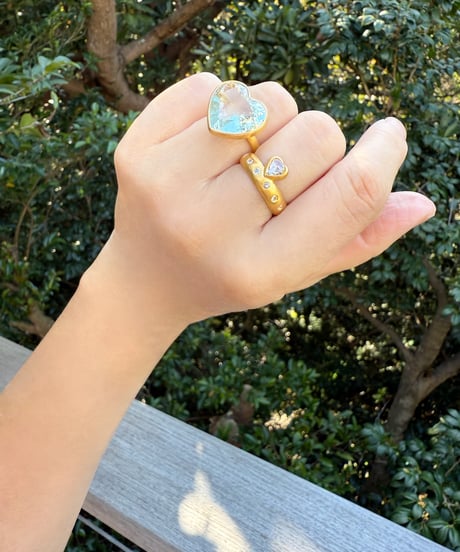 Hima ヒマ 22Kgold ダイヤモンド ハート pico pop ピコポップリング