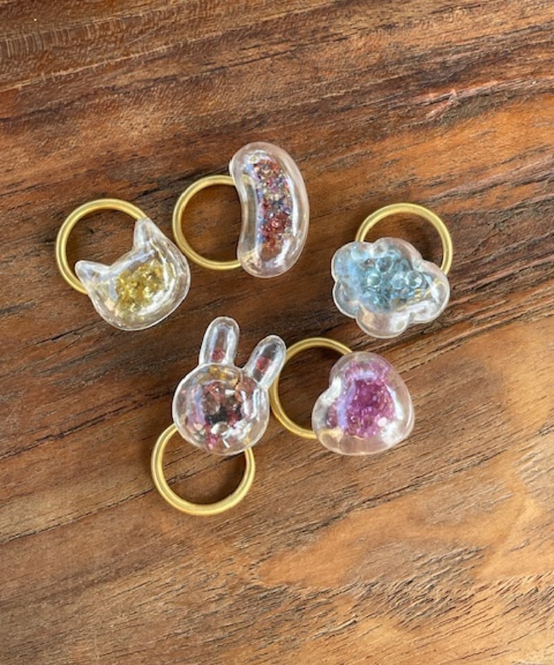 Hima ヒマ 22Kgold クリスタル ハート ピンク サファイアリング | hima