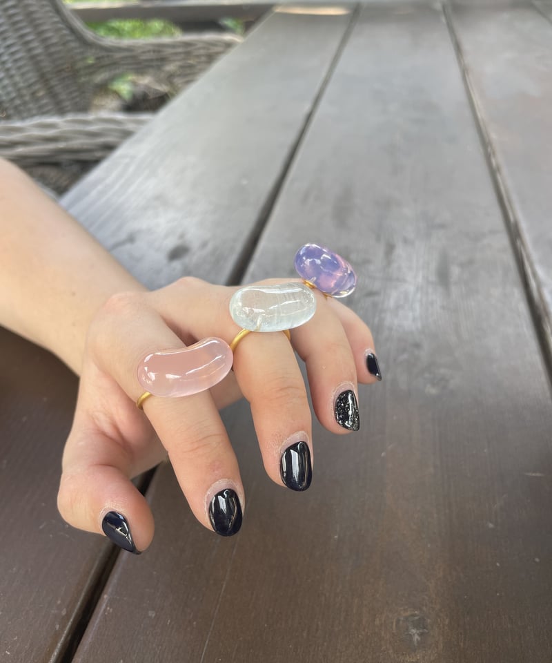 Hima ヒマ 22K アクアマリン ソーダ ジェリービーン リング | hima