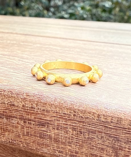 Hima ヒマ 22Kgold ダイヤモンド つぷつぷ エタニティーリング