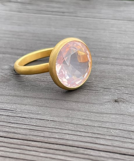 ご予約品　Hima ヒマ 22kgold ローズクォーツ リング
