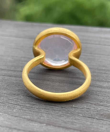 ご予約品　Hima ヒマ 22kgold ローズクォーツ リング