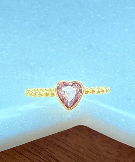 Hima ヒマ 22kgold ピンクサファイア ♡ リング