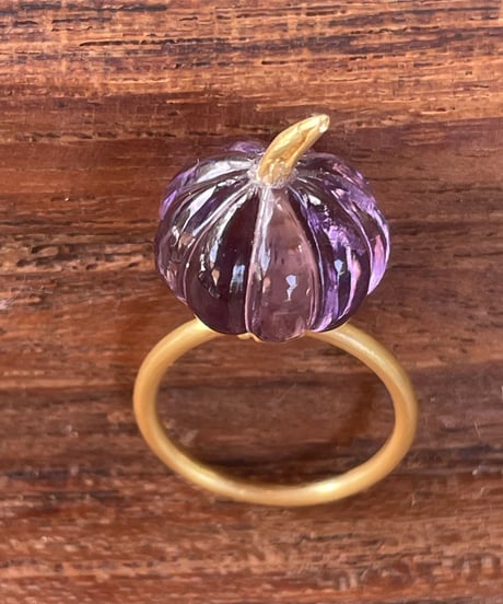 Hima ヒマ 22Kgold ハロウィン アメジスト パンプキン 🎃 リング