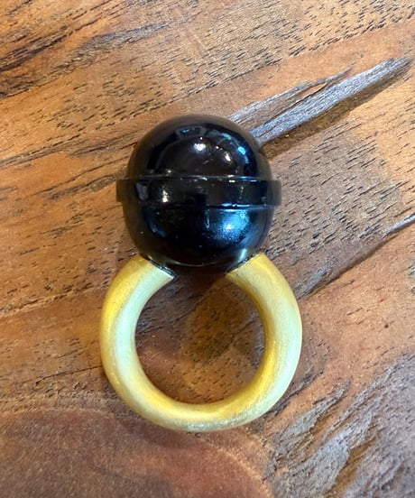 Hima ヒマ 22K  ブラックトルマリン ブルーフラッシュ  ロリポップ  12号