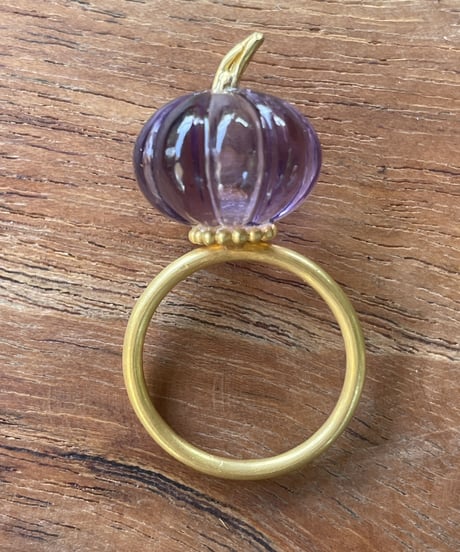 Hima ヒマ 22Kgold ハロウィン アメジスト パンプキン 🎃 リング