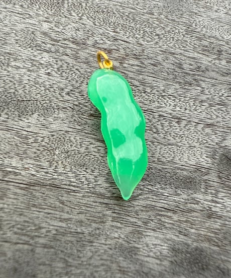 Hima ヒマ 22kgold クリソプレーズ 枝豆 チャーム