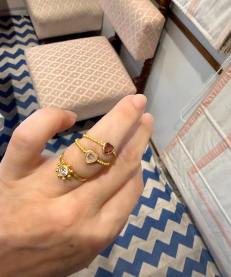 Hima ヒマ 22kgold ピンクサファイア ♡ リング