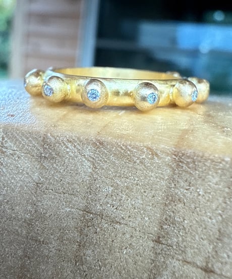 Hima ヒマ 22Kgold ダイヤモンド つぷつぷ エタニティーリング