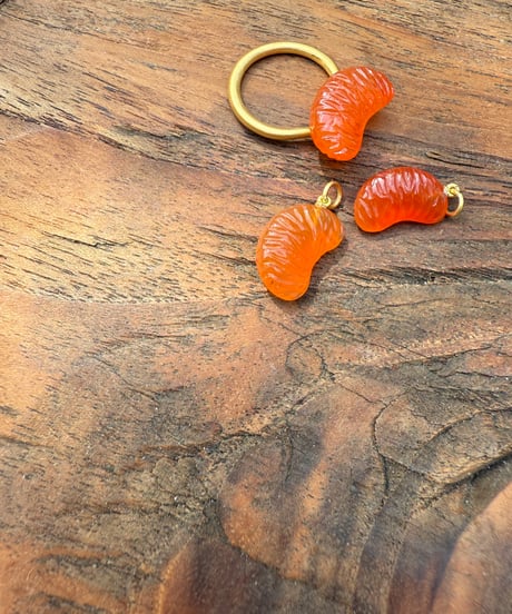 Hima ヒマ 22kgold 缶詰みかん カーネリアン リング