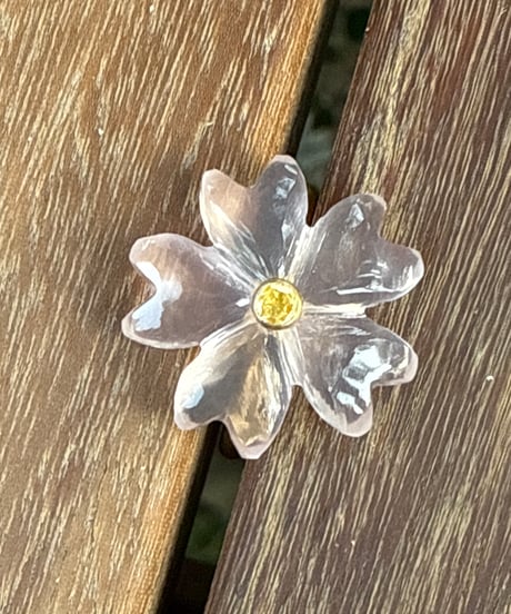 Hima ヒマ 22kgold 🌸🟡 ローズクォーツ 桜 SAKURA リング