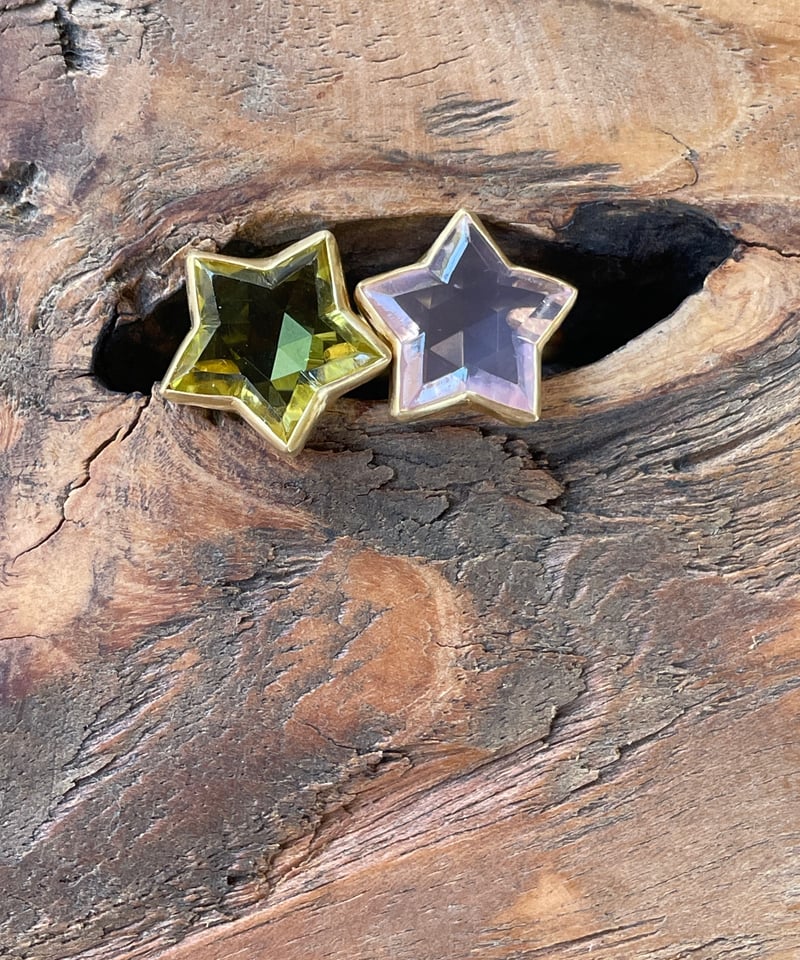 Hima ヒマ 22kgold スターファセット 大粒 レモンクォーツリング | hima